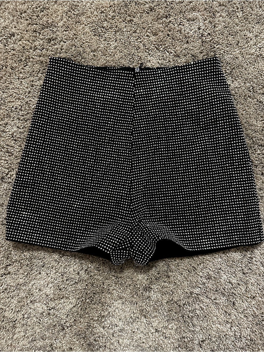 #154 Cloud Ten Womens Black and embellished High-Rise Shorts size small - Picture 2 of 9